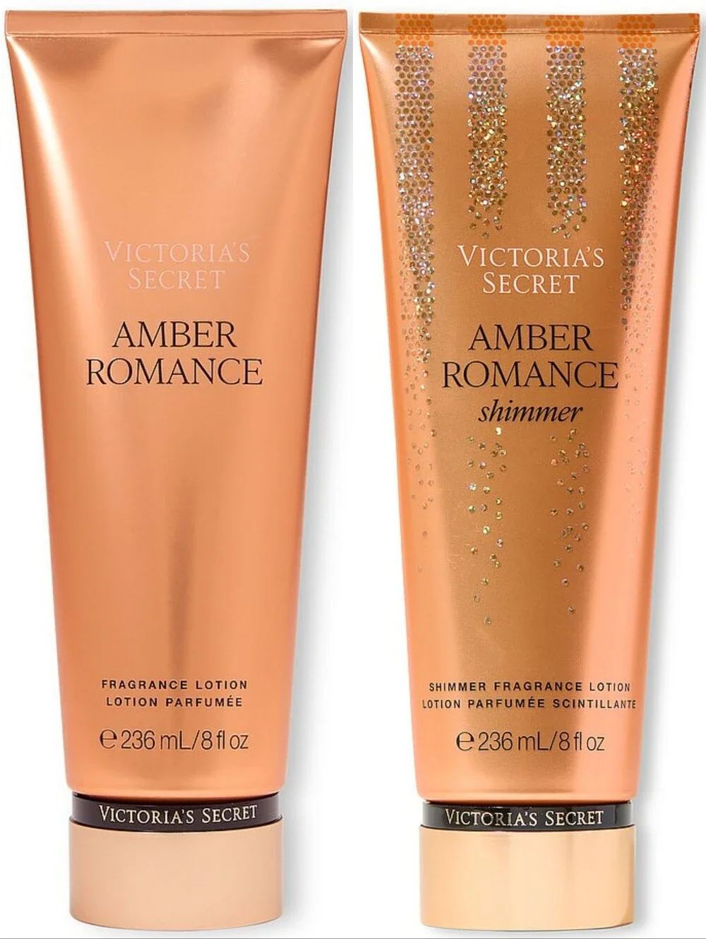 Victoria's Secret Amber Romance Shimmer & Amber Romance Body Lotion Set